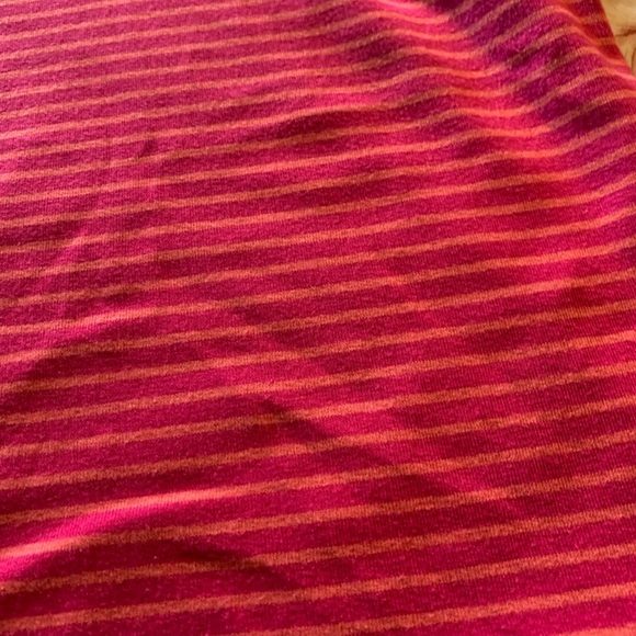 Erika Petite Pink and White Striped Sleeveless Polo Shirt Size LargeP - Picture 6 of 6